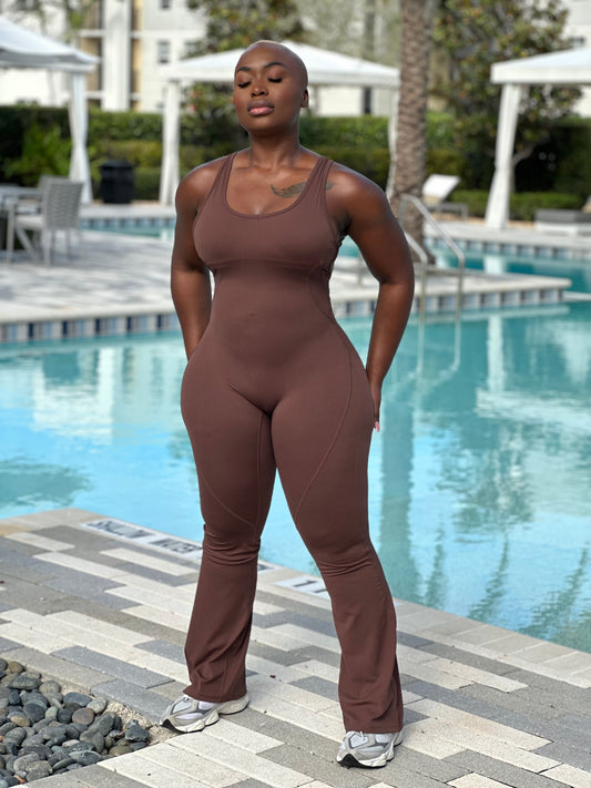 Fitness Jumpsuit Coco Brown Pre Order